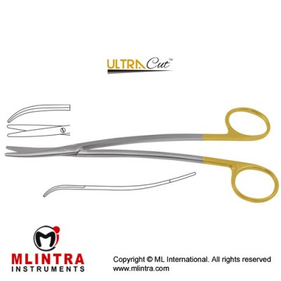 UltraCut™ TC Metzenbaum-Fine Dissecting Scissor - Slender Pattern Curved - S Shaped Stainless Steel, 18 cm - 7"